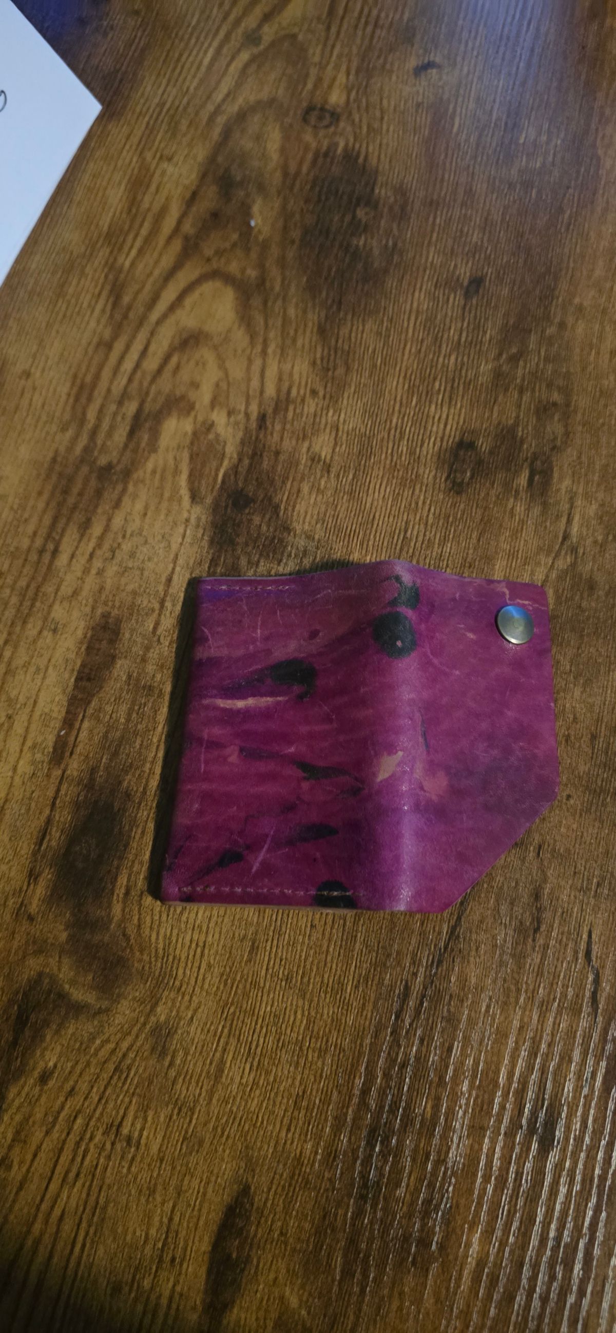 Photo by john_k on November 5, 2025 of the Ashland Leather Machine Gun Jack in Ultraviolet Pit-tanned Horsebutt.