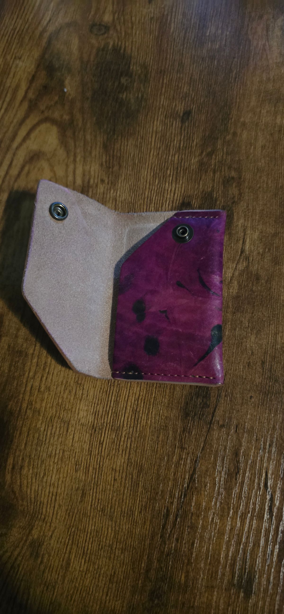 Photo by john_k on November 5, 2025 of the Ashland Leather Machine Gun Jack in Ultraviolet Pit-tanned Horsebutt.