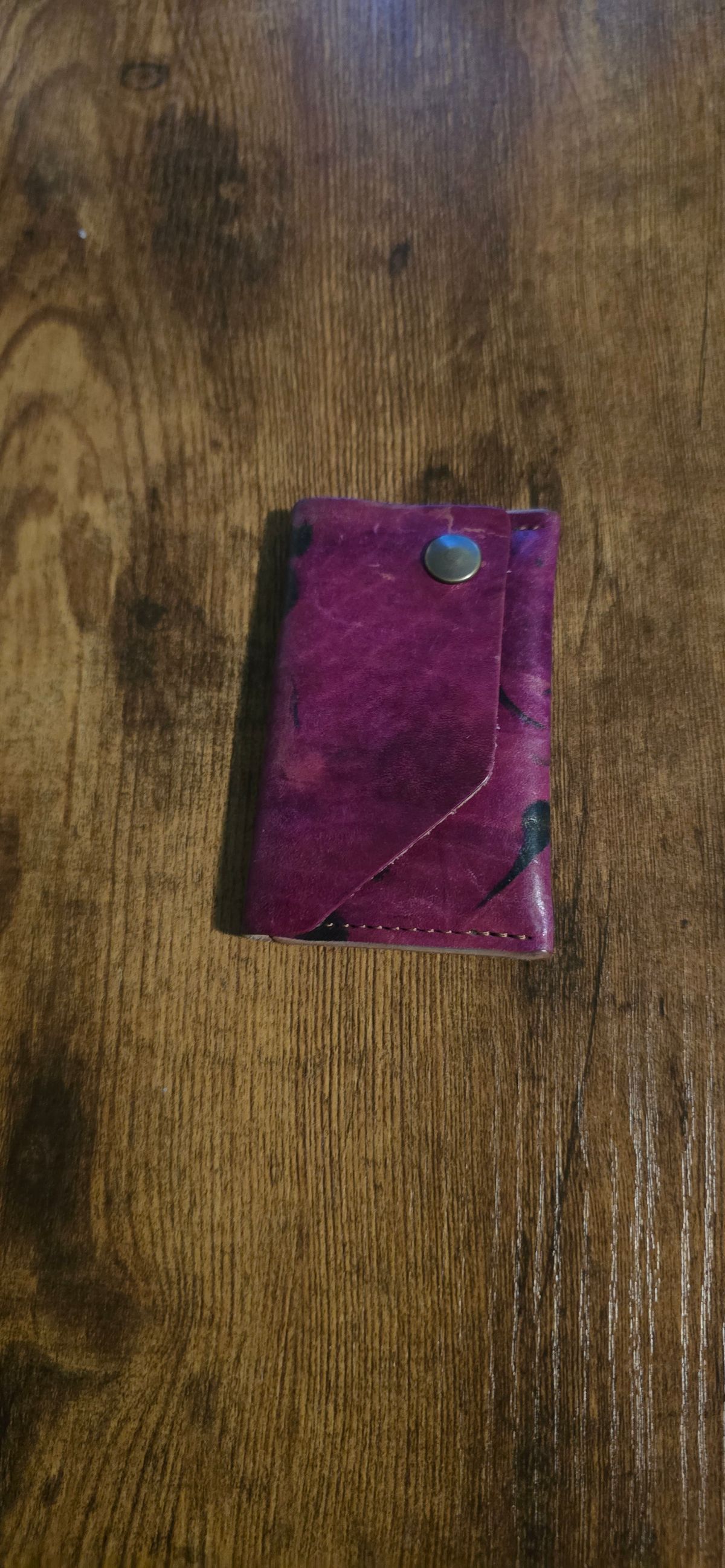 Photo by john_k on November 5, 2025 of the Ashland Leather Machine Gun Jack in Ultraviolet Pit-tanned Horsebutt.