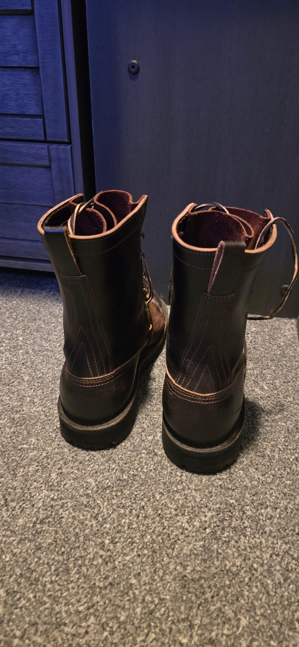 Photo by john_k on December 5, 2024 of the Nicks x Rose Anvil ND3 in Horween Brown Waxed Flesh.