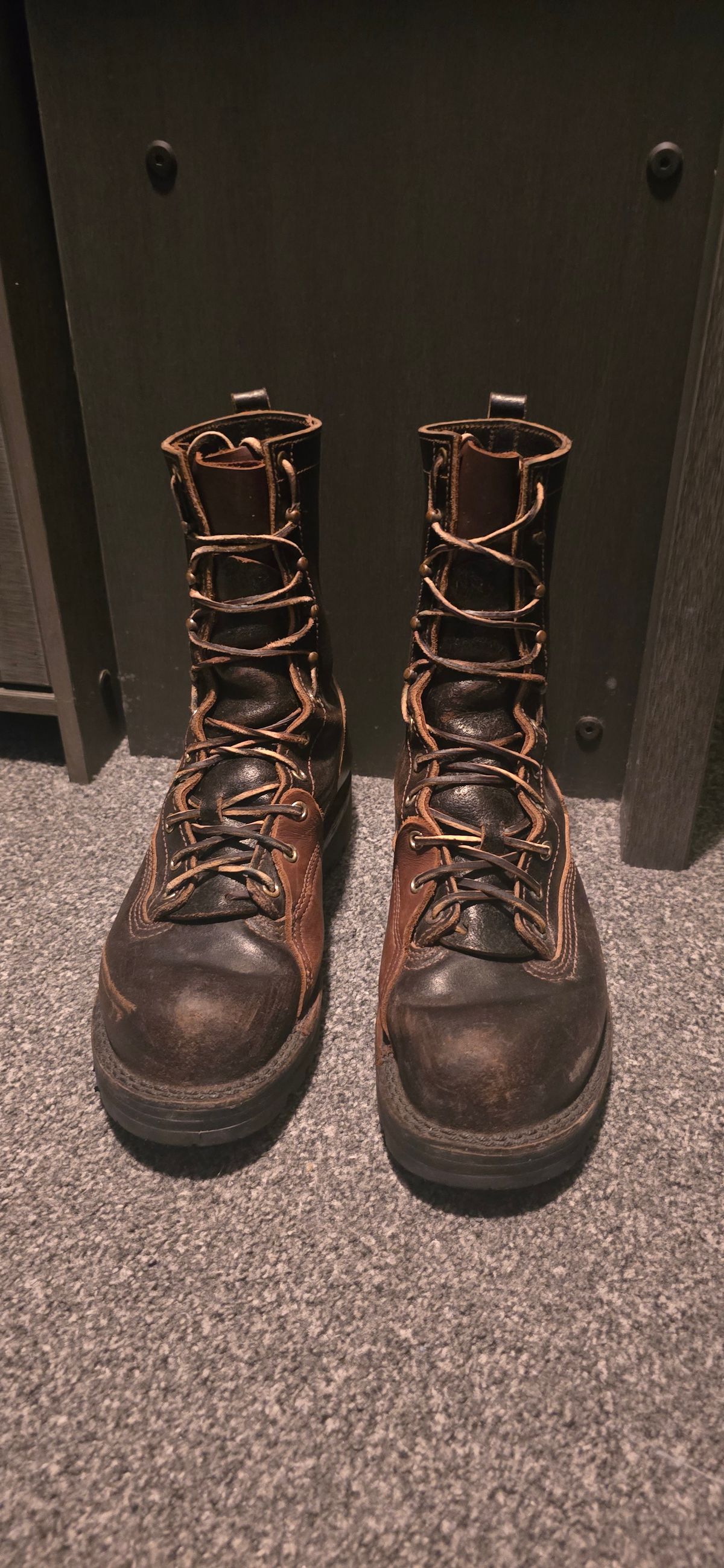 Photo by john_k on January 5, 2025 of the Nicks x Rose Anvil ND3 in Horween Brown Waxed Flesh.