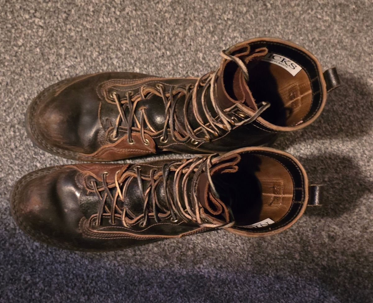 Photo by john_k on March 6, 2025 of the Nicks x Rose Anvil ND3 in Horween Brown Waxed Flesh.