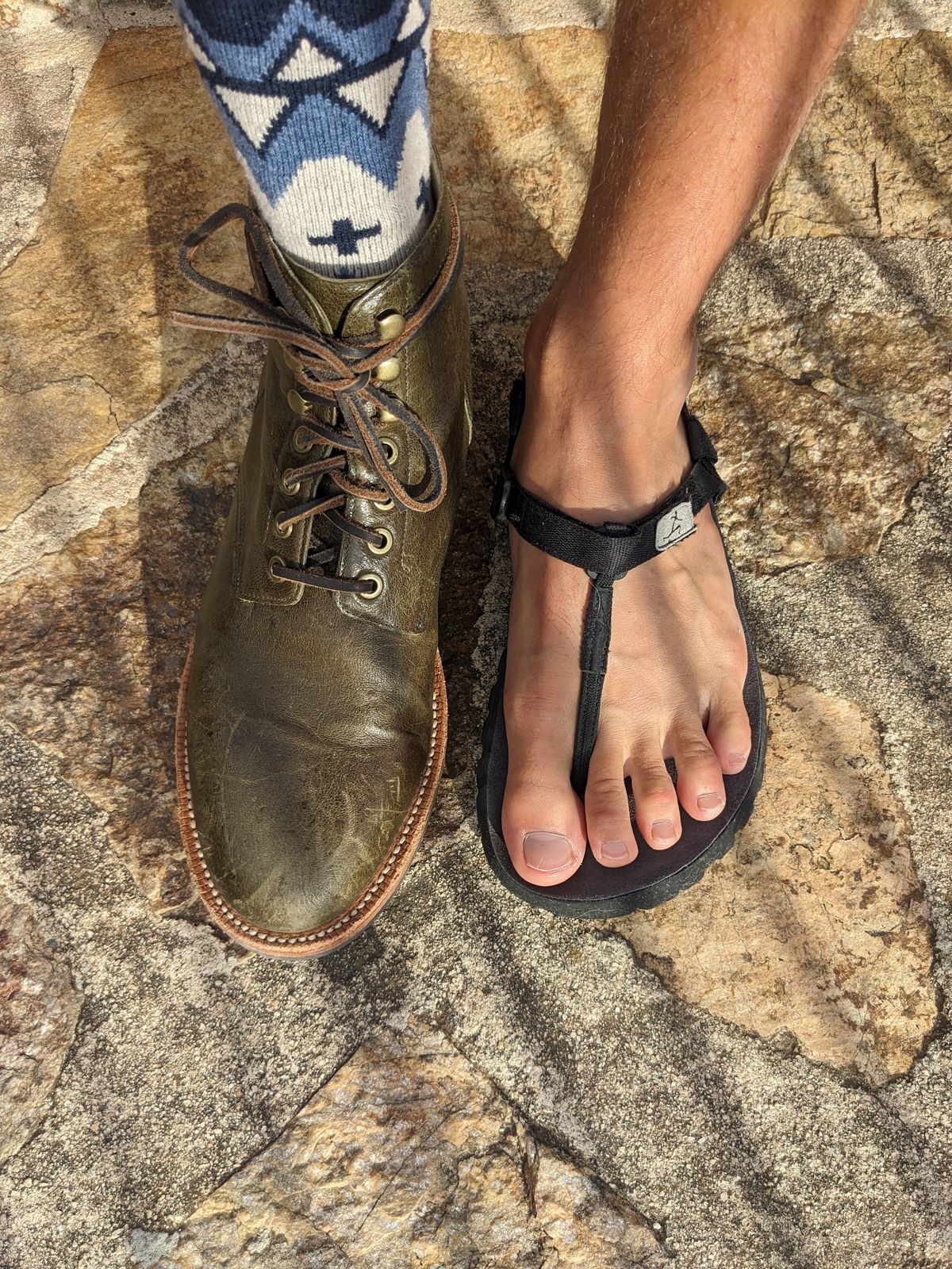 Photo by SimOnthEdge on October 10, 2024 of the Grant Stone Diesel Boot in Incas Jungle Kangaroo.