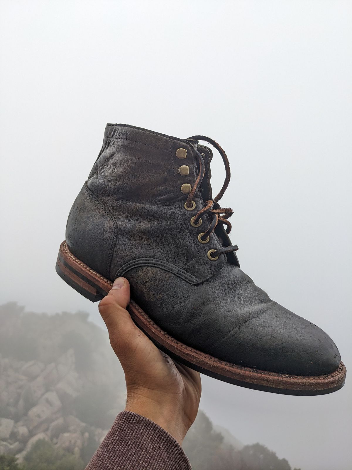 Photo by SimOnthEdge on October 24, 2024 of the Grant Stone Diesel Boot in Incas Jungle Kangaroo.