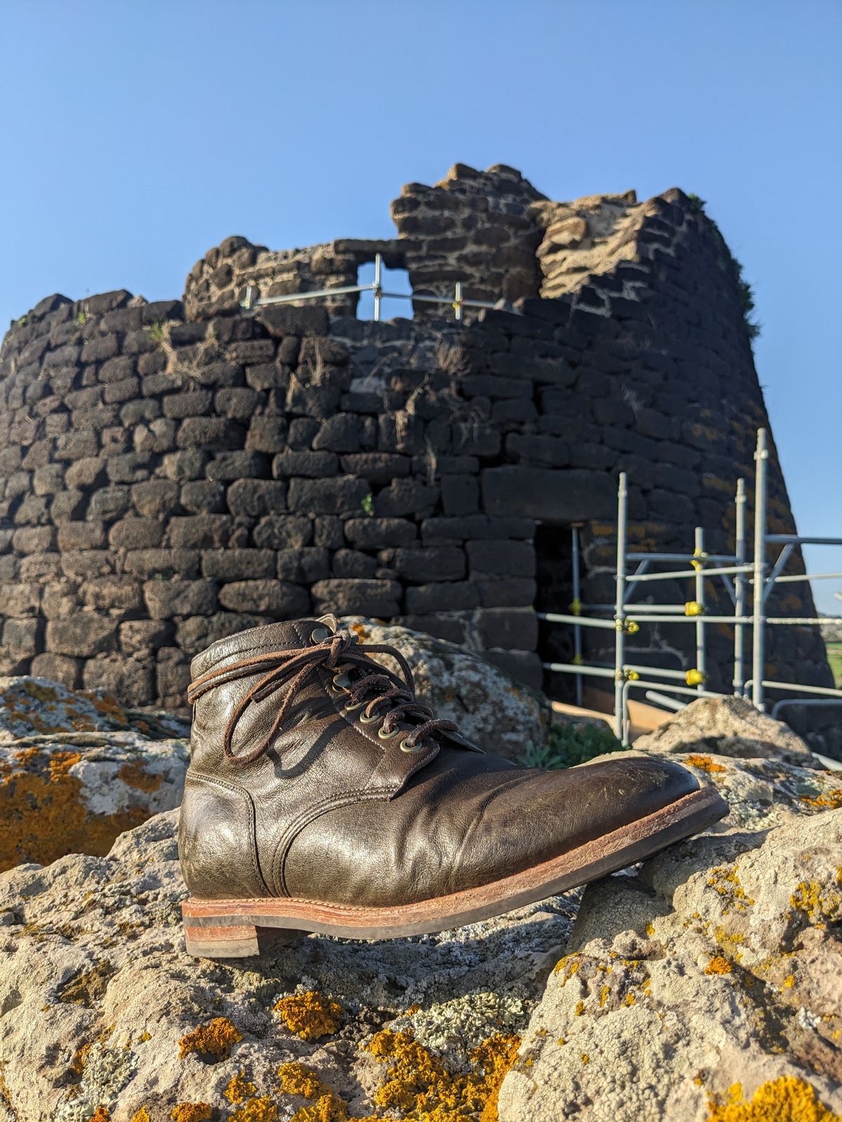 Photo by SimOnthEdge on November 9, 2024 of the Grant Stone Diesel Boot in Incas Jungle Kangaroo.
