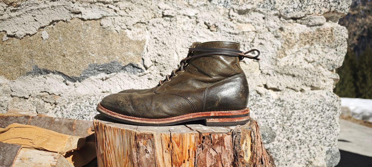 Photo by SimOnthEdge on March 3, 2025 of the Grant Stone Diesel Boot in Incas Jungle Kangaroo.