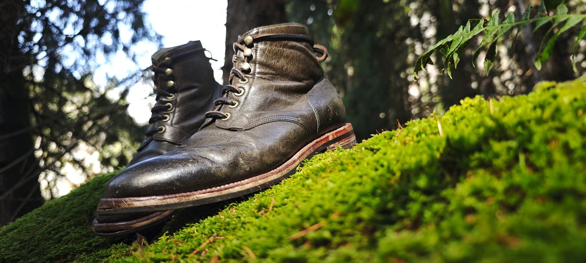 Photo by SimOnthEdge on March 24, 2025 of the Grant Stone Diesel Boot in Incas Jungle Kangaroo.