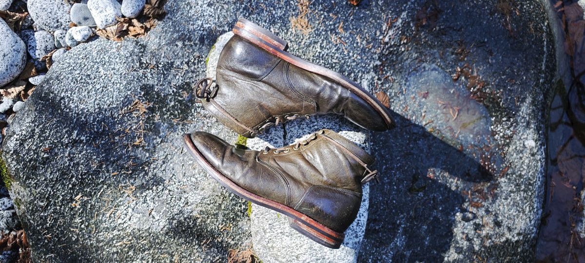 Photo by SimOnthEdge on April 5, 2025 of the Grant Stone Diesel Boot in Incas Jungle Kangaroo.