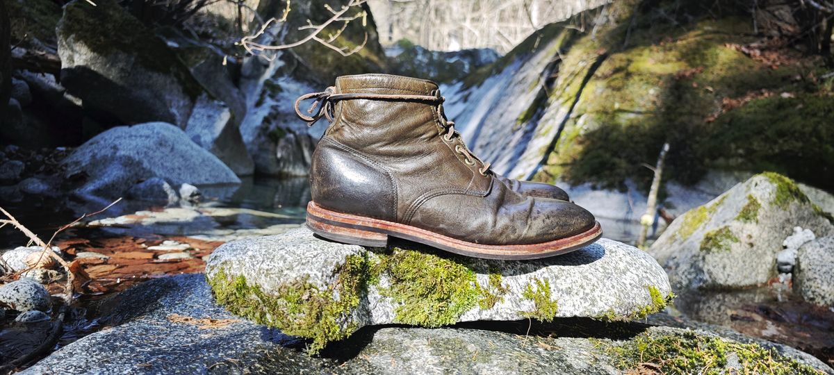 Photo by SimOnthEdge on April 5, 2025 of the Grant Stone Diesel Boot in Incas Jungle Kangaroo.