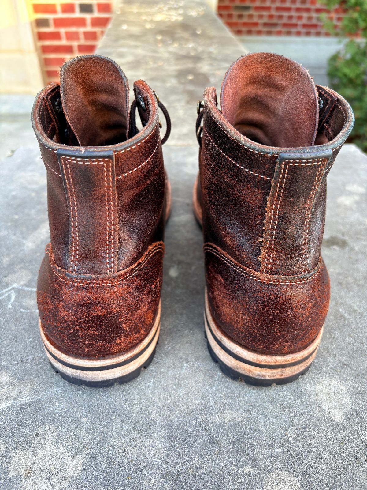 Photo by DWool on February 3, 2026 of the Truman Cap Toe Boot in Horween Java Waxed Flesh.