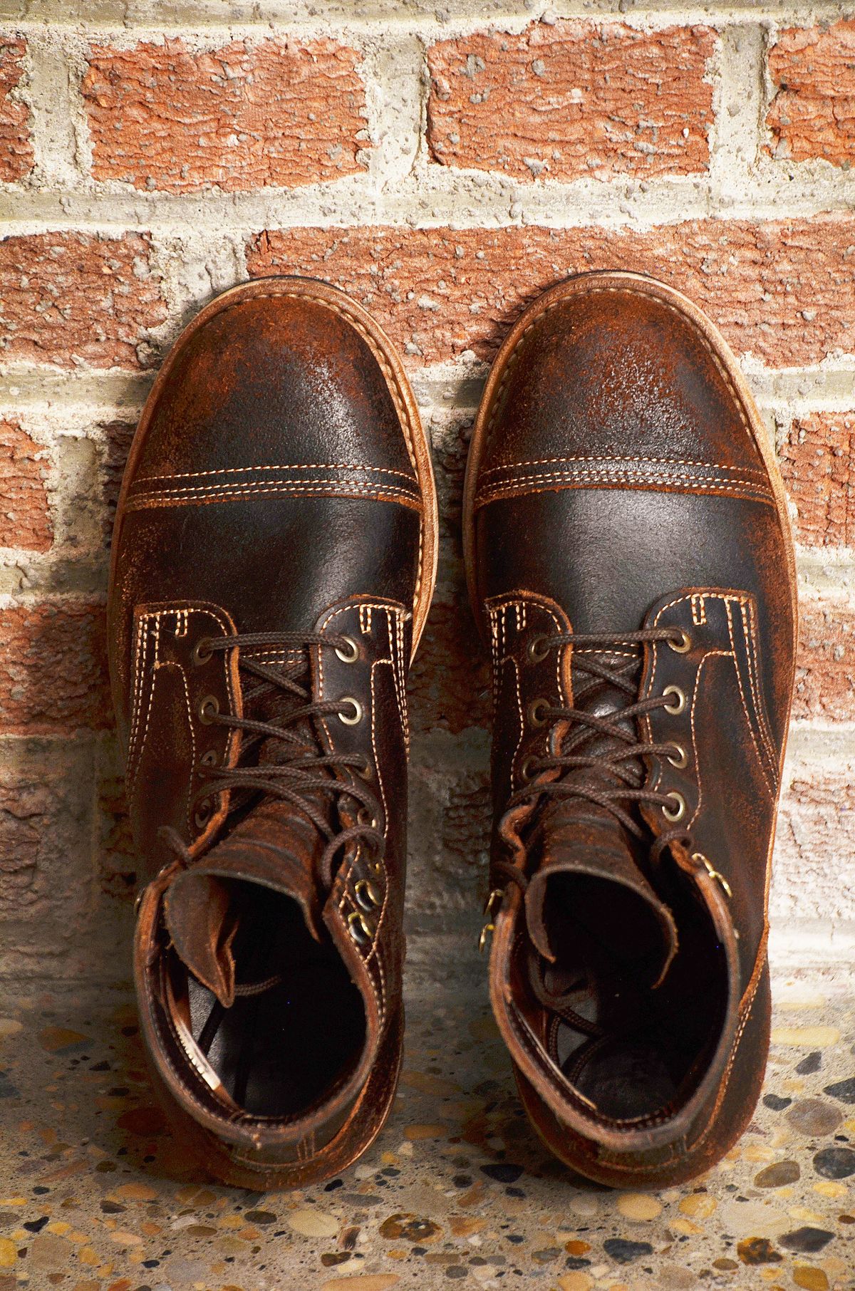 Photo by DWool on April 9, 2011 of the Truman Cap Toe Boot in Horween Java Waxed Flesh.