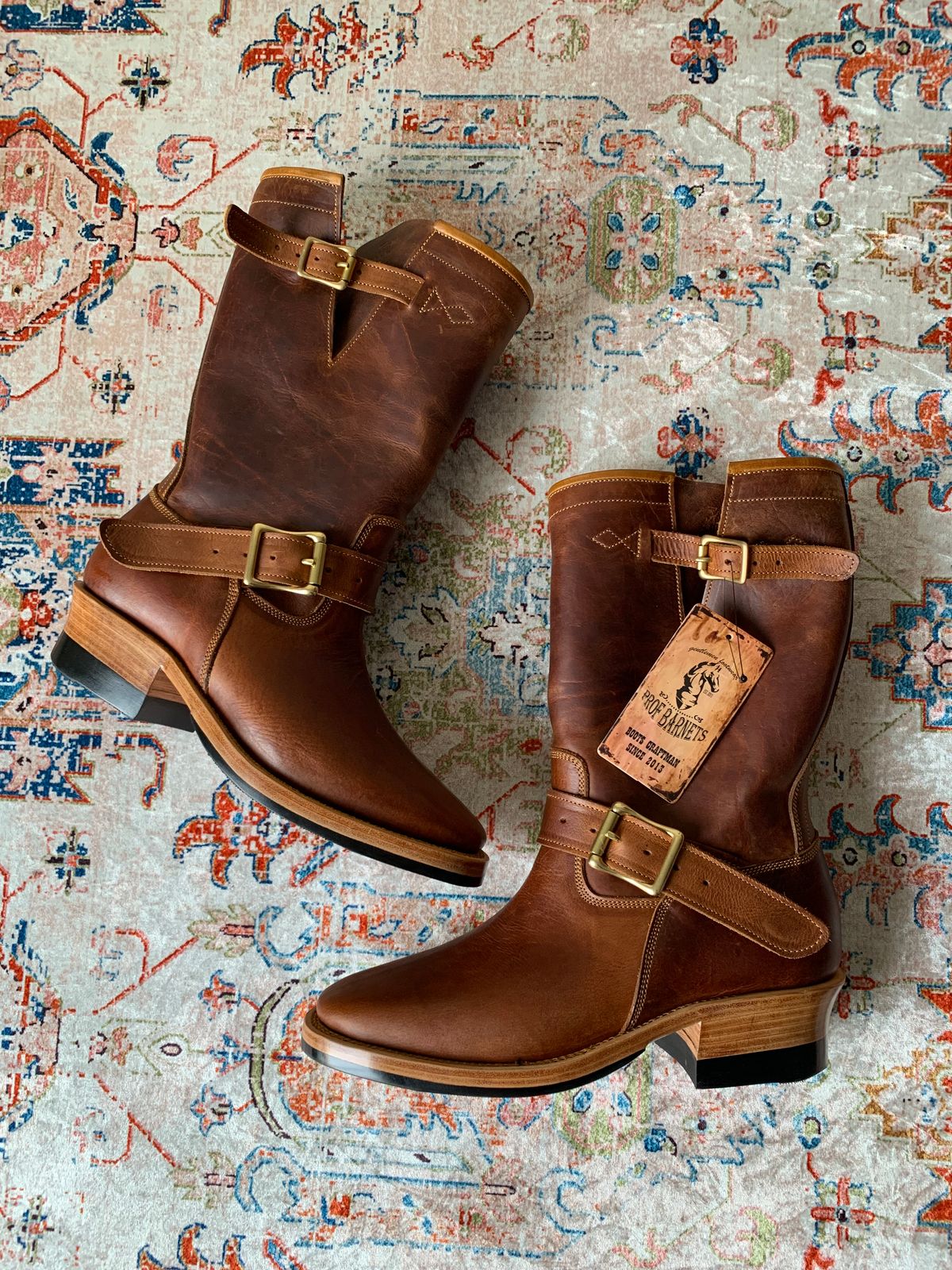 Photo by ggggggaling on July 16, 2025 of the Prof Barnets Neocliffwood Boots in Indonesian Brown Java Chrome.