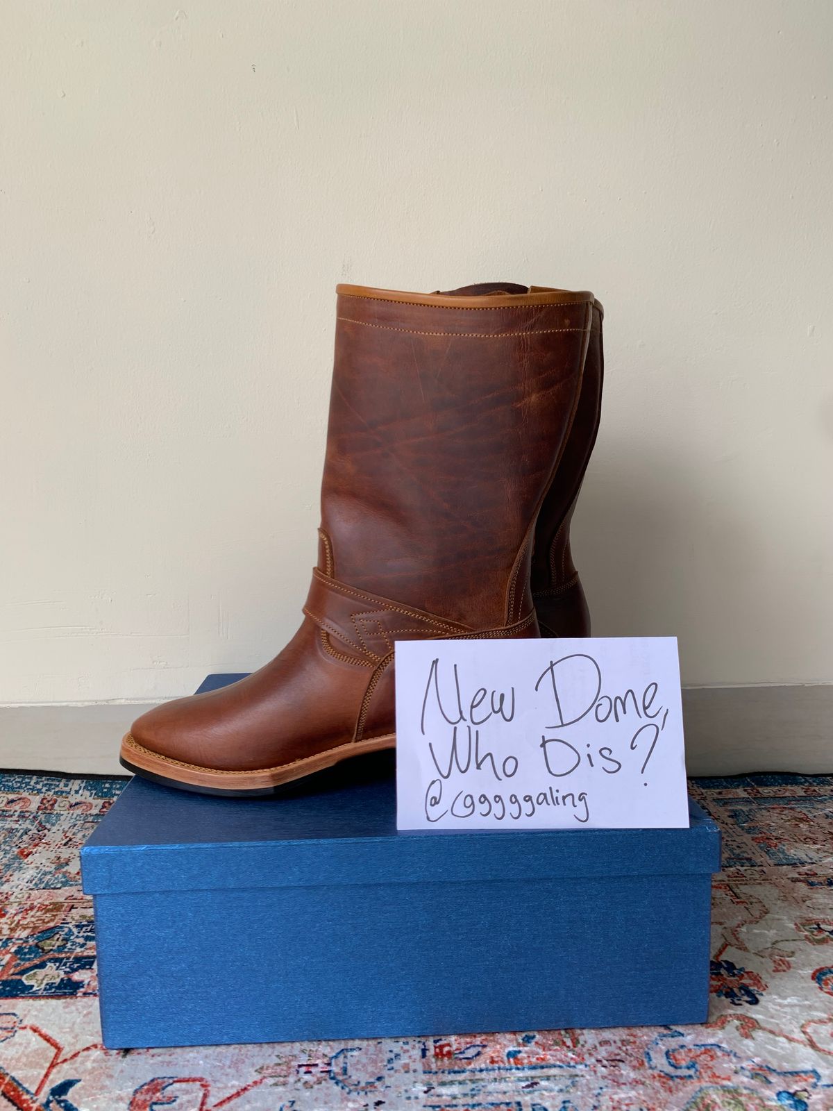Photo by ggggggaling on October 1, 2025 of the Prof Barnets Neocliffwood Boots in Indonesian Brown Java Chrome.