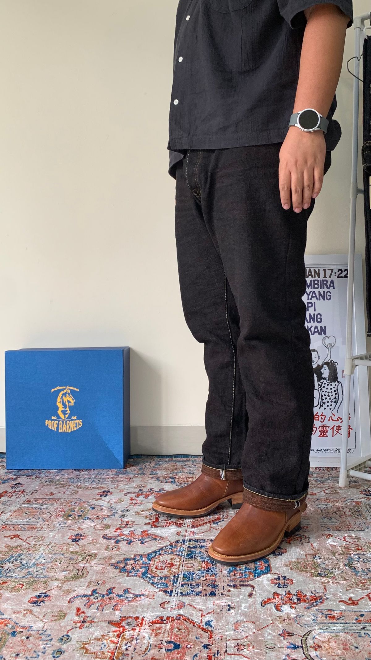 Photo by ggggggaling on October 1, 2025 of the Prof Barnets Neocliffwood Boots in Indonesian Brown Java Chrome.