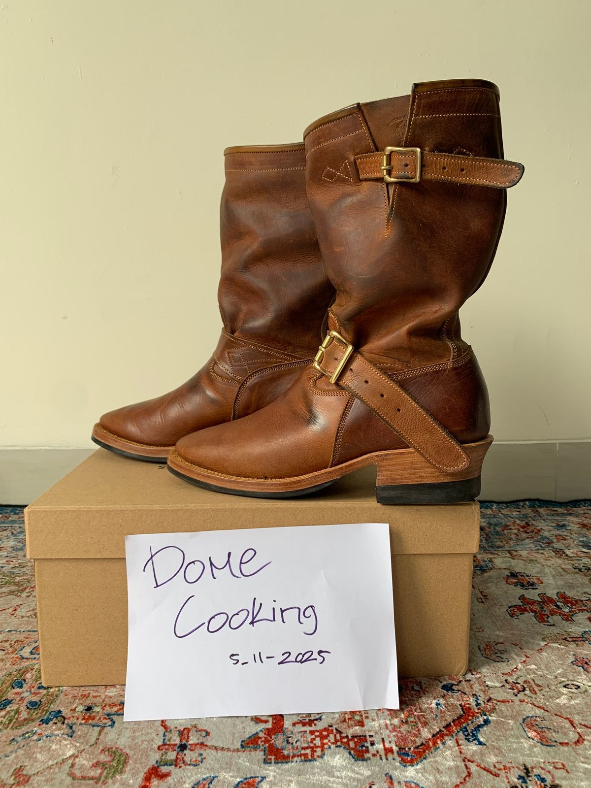 Photo by ggggggaling on November 5, 2025 of the Prof Barnets Neocliffwood Boots in Indonesian Brown Java Chrome.