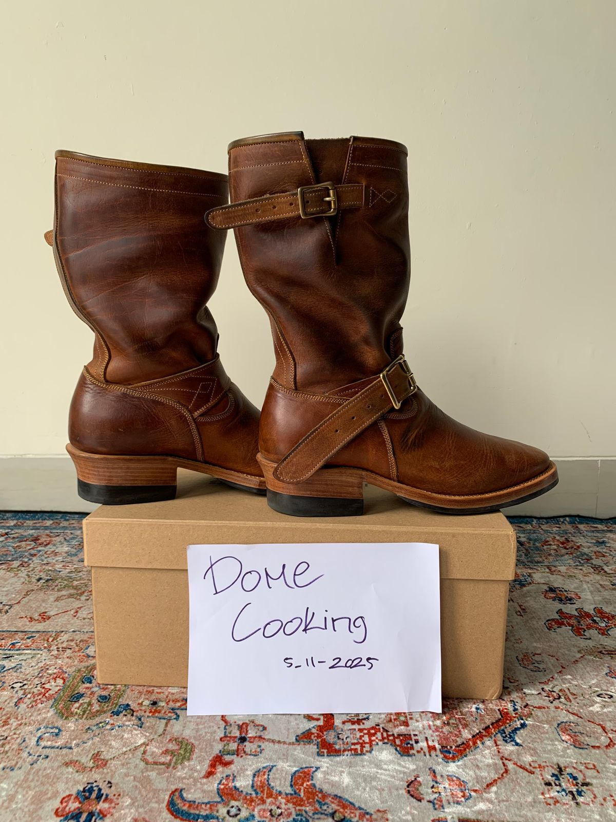 Photo by ggggggaling on November 5, 2025 of the Prof Barnets Neocliffwood Boots in Indonesian Brown Java Chrome.