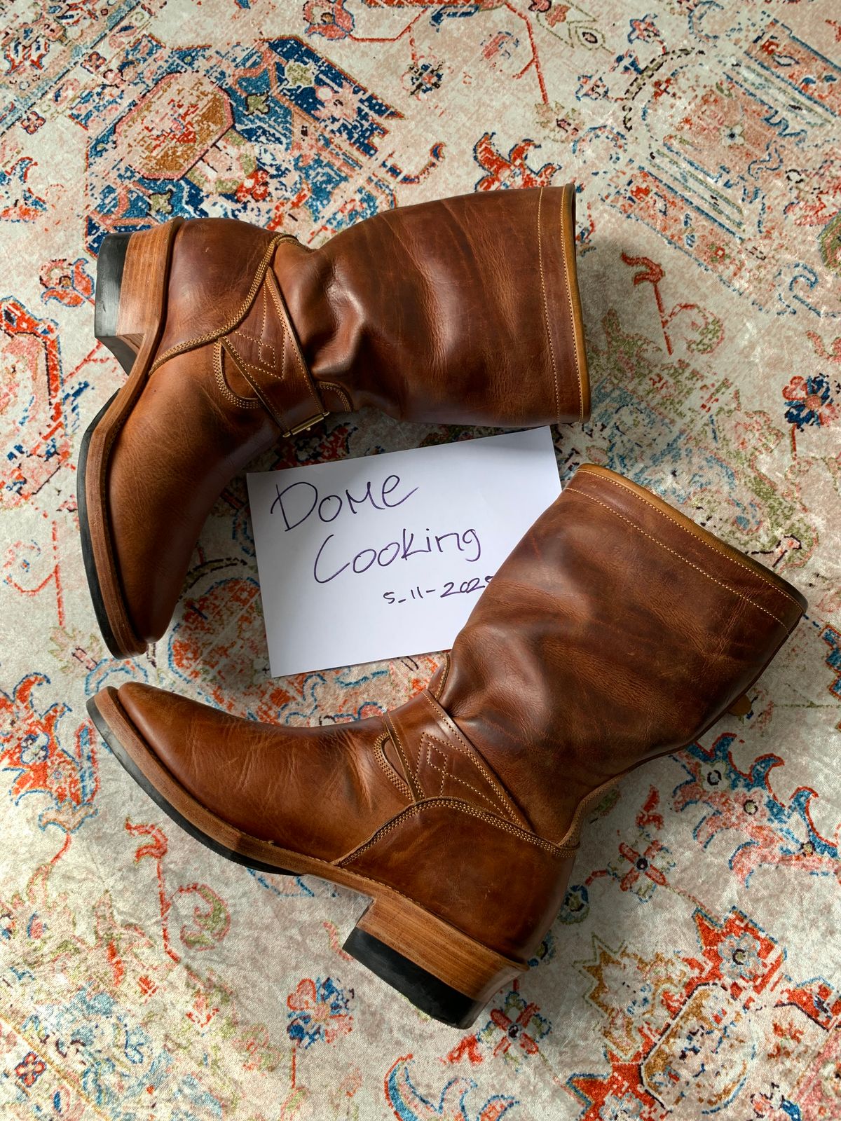 Photo by ggggggaling on November 5, 2025 of the Prof Barnets Neocliffwood Boots in Indonesian Brown Java Chrome.