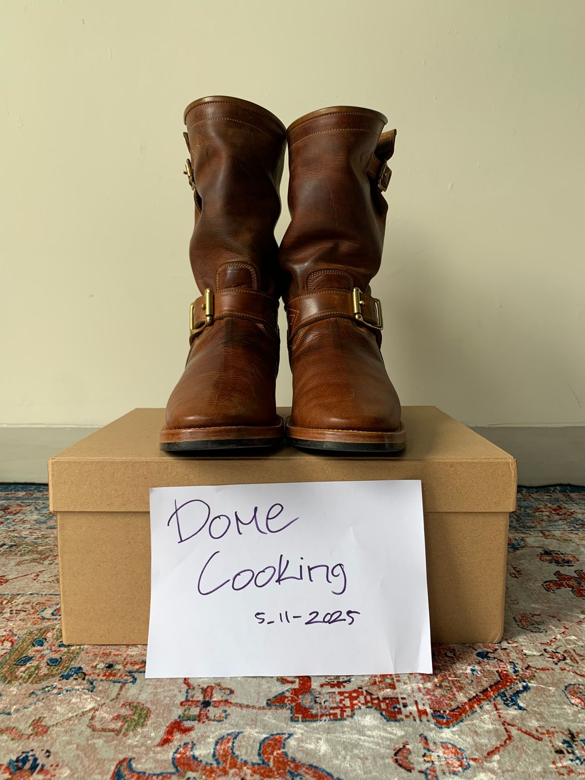 Photo by ggggggaling on November 5, 2025 of the Prof Barnets Neocliffwood Boots in Indonesian Brown Java Chrome.