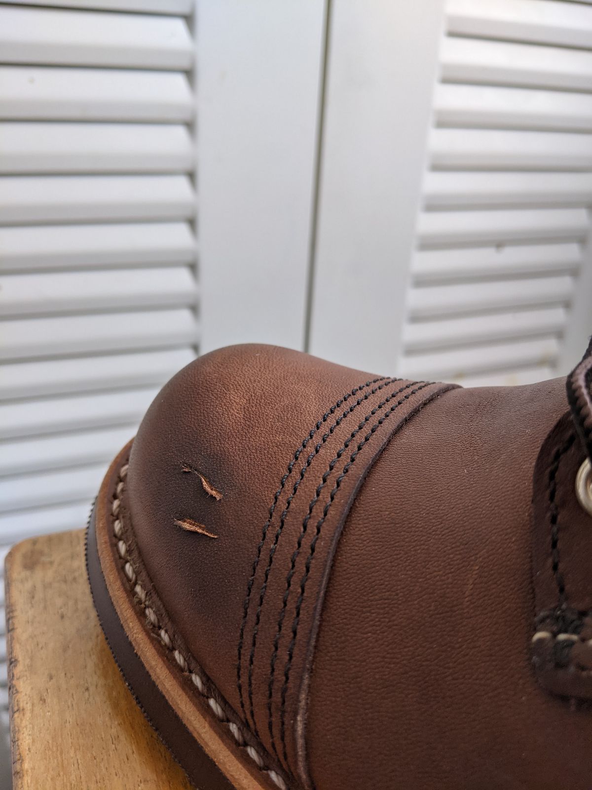 Photo by KNC on August 7, 2021 of the Red Wing Iron Ranger in S.B. Foot Amber Harness.
