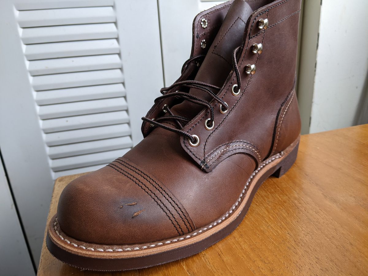 Photo by KNC on August 7, 2021 of the Red Wing Iron Ranger in S.B. Foot Amber Harness.