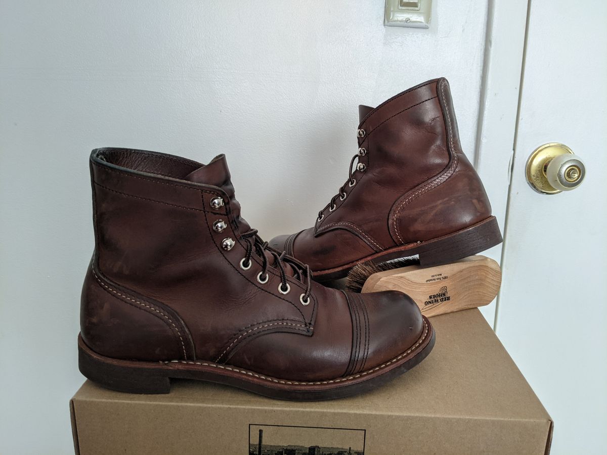 Photo by KNC on November 12, 2022 of the Red Wing Iron Ranger in S.B. Foot Amber Harness.