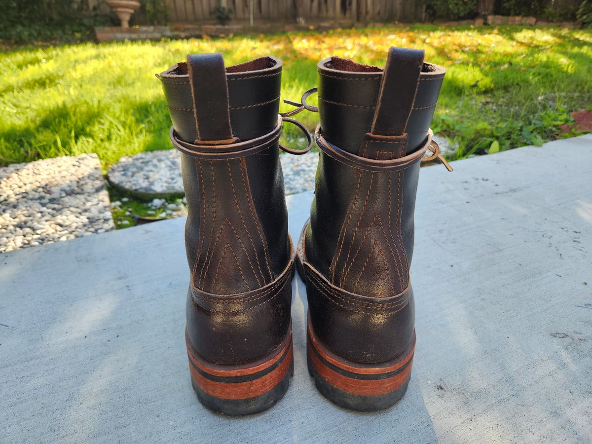 Photo by Redhook on December 2, 2025 of the Nicks x Rose Anvil ND1 in Horween Brown Waxed Flesh.