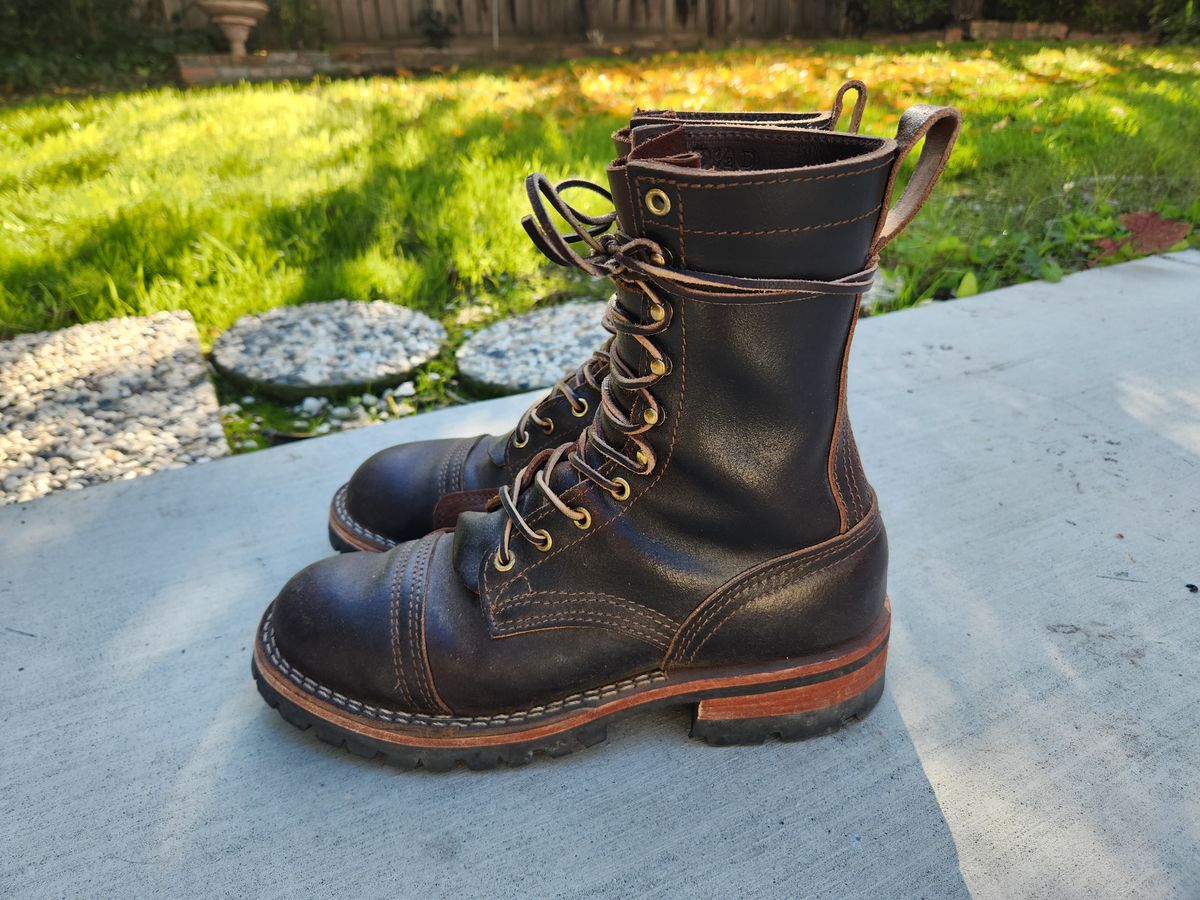 Photo by Redhook on December 2, 2025 of the Nicks x Rose Anvil ND1 in Horween Brown Waxed Flesh.