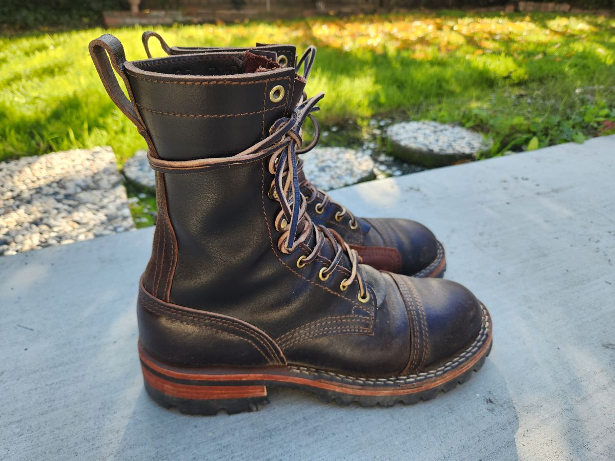 Photo by Redhook on December 2, 2025 of the Nicks x Rose Anvil ND1 in Horween Brown Waxed Flesh.