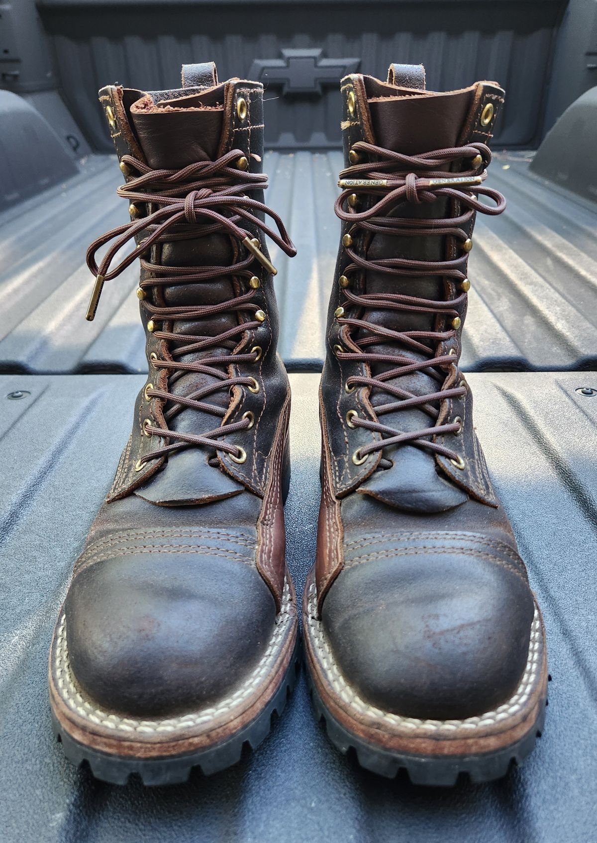 Photo by Redhook on April 3, 2026 of the Nicks x Rose Anvil ND1 in Horween Brown Waxed Flesh.