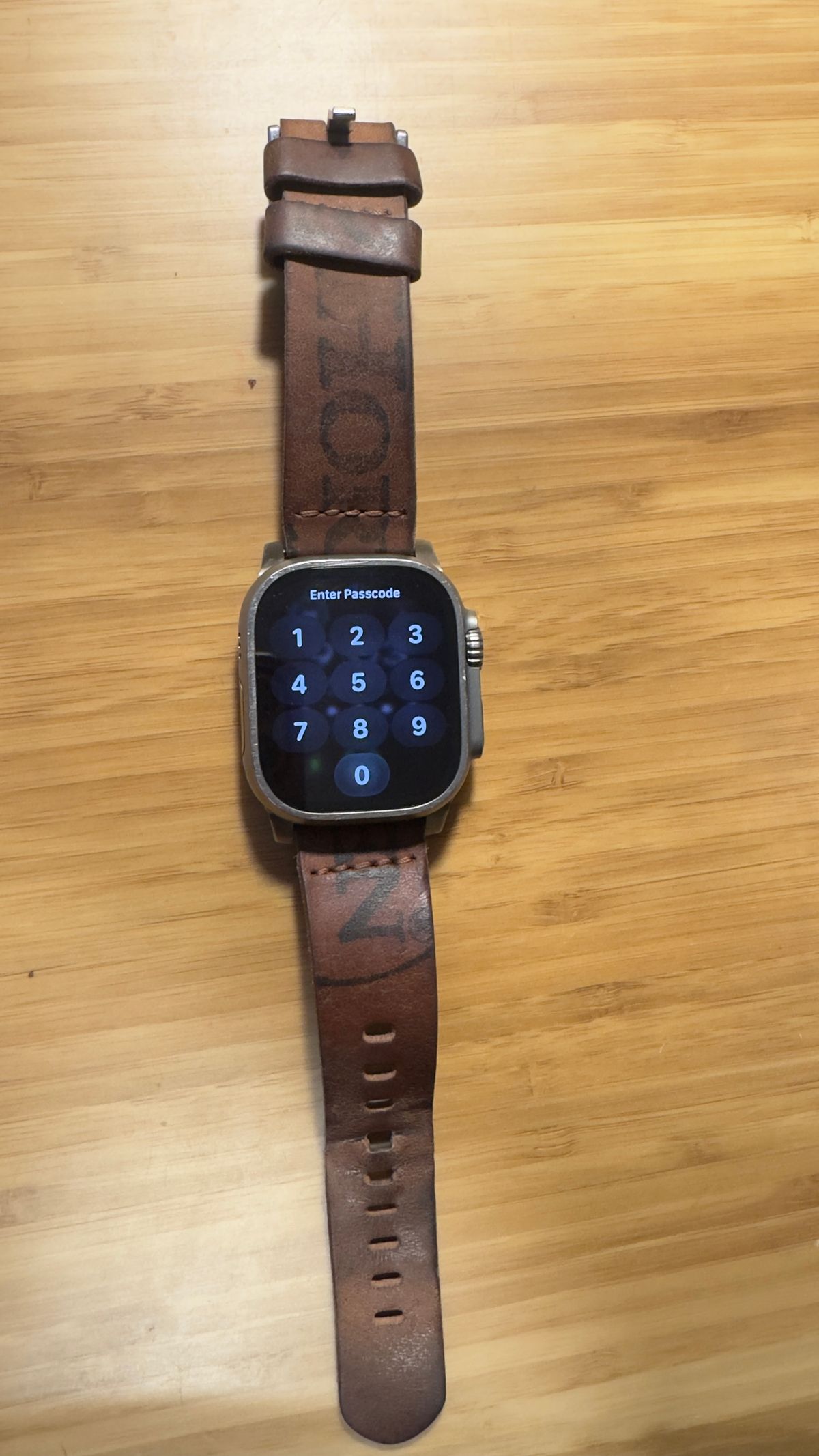 Photo by BamaBoyinTx on December 1, 2025 of the Ashland Leather Apple Watch Strap in Horween Reverse Natural Shell Cordovan.