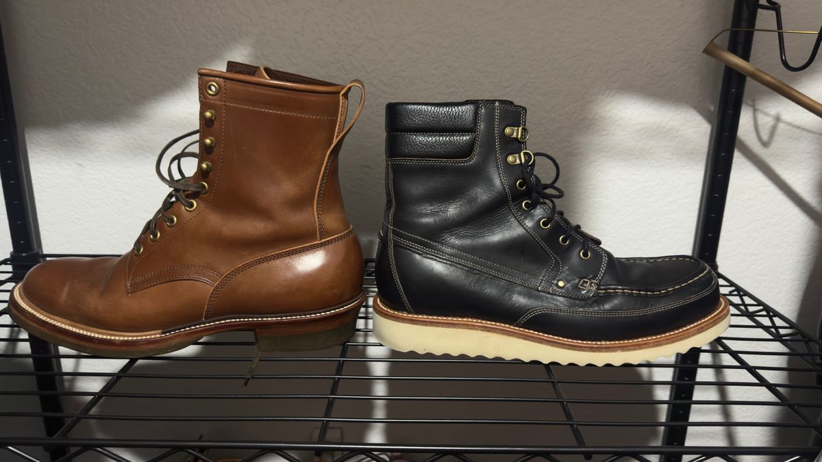 Photo by BamaBoyinTx on August 29, 2025 of the Grant Stone Field Boot in Horween Black Chromexcel.