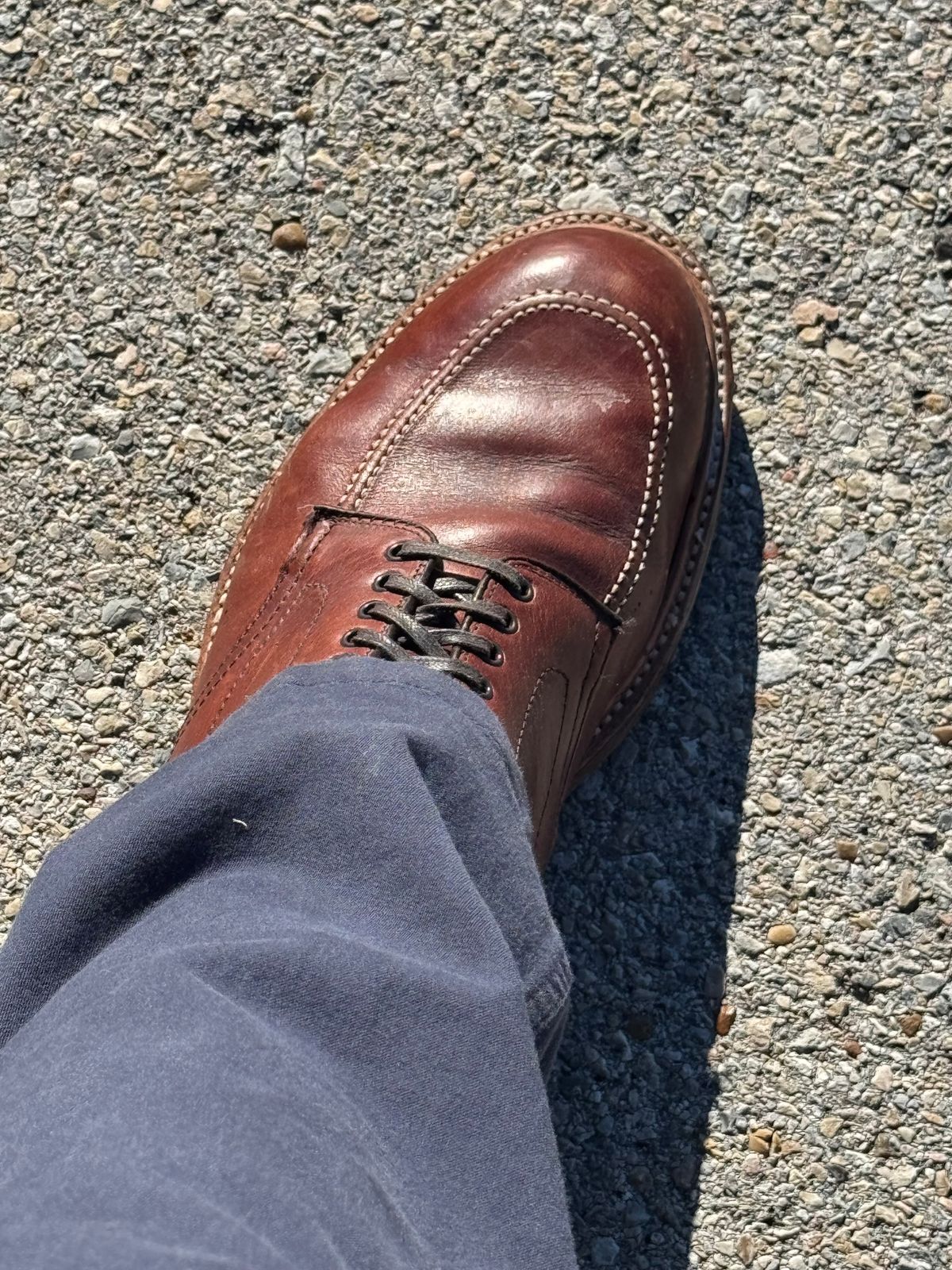 Photo by BamaBoyinTx on December 11, 2024 of the Alden Indy Boot in Horween Brown Chromexcel.