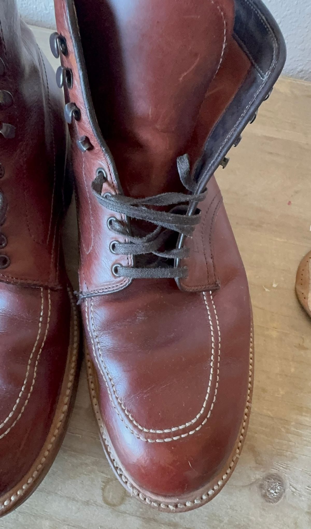 Photo by BamaBoyinTx on August 23, 2025 of the Alden Indy Boot in Horween Brown Chromexcel.