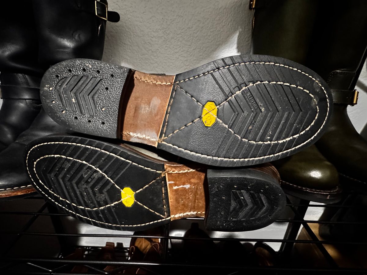 Photo by BamaBoyinTx on July 10, 2025 of the John Lofgren Wabash Engineer Boots in Badalassi Carlo Grigio Minerva Liscio.
