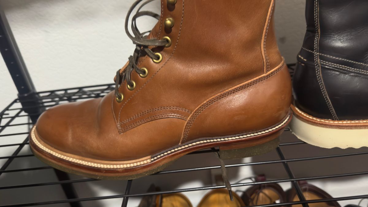 Photo by BamaBoyinTx on August 29, 2025 of the Quan Shoemaker Custom Model in Maryam Toscanello TPR Horsebutt.