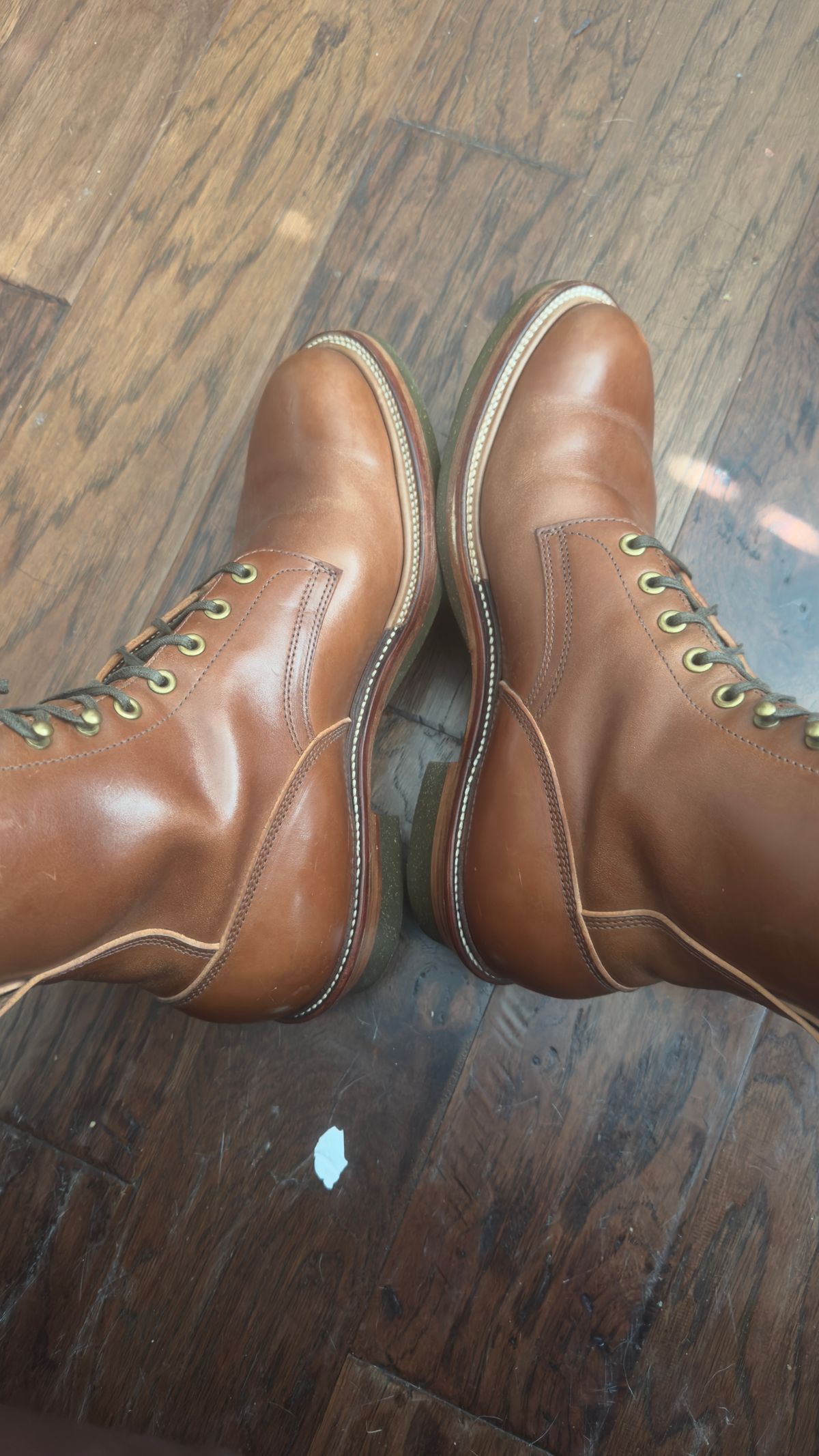 Photo by BamaBoyinTx on August 23, 2025 of the Quan Shoemaker Custom Model in Maryam Toscanello TPR Horsebutt.