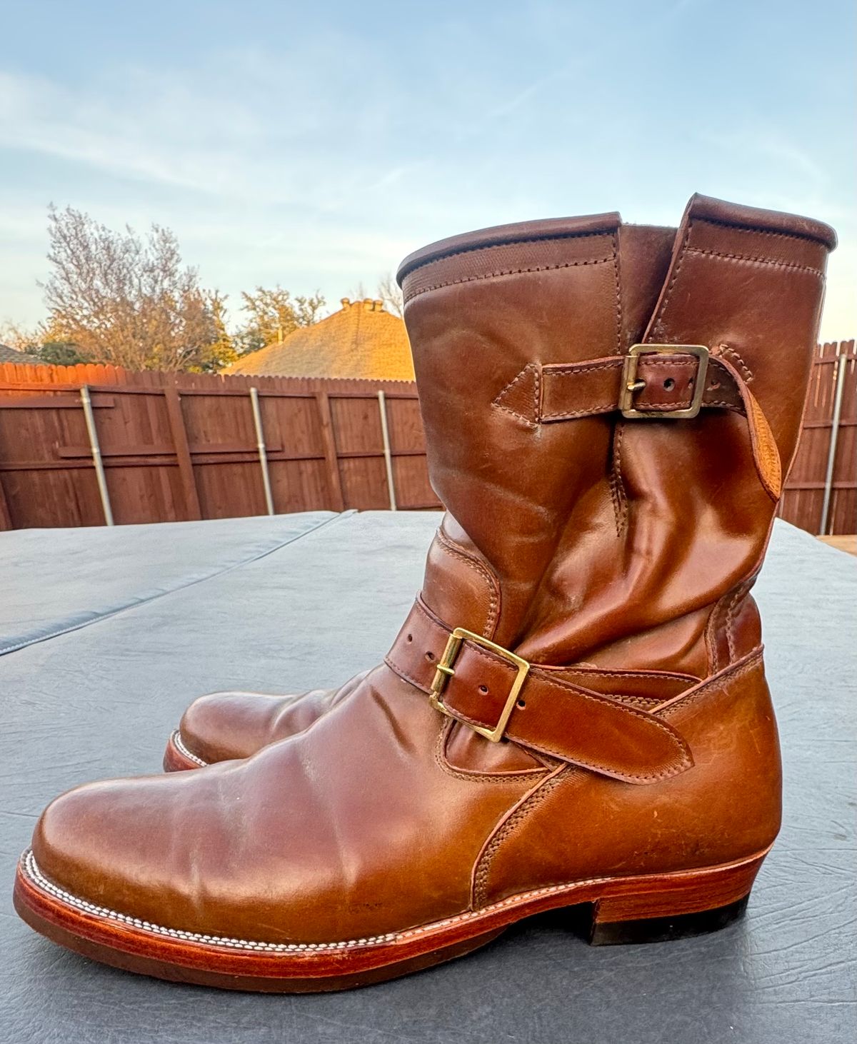 Photo by BamaBoyinTx on January 5, 2026 of the Renav ENG - 1506 in Shinki Color #2 Shell Cordovan.