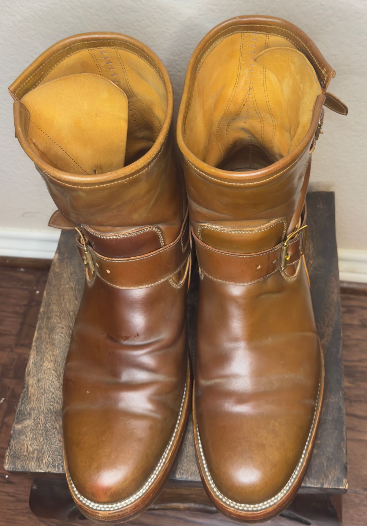 Photo by BamaBoyinTx on February 6, 2026 of the Renav ENG - 1506 in Shinki Color #2 Shell Cordovan.