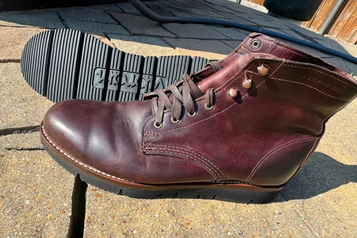 Photo by BamaBoyinTx on January 7, 2025 of the Wolverine 1000 Mile in Horween Color 8 Chromexcel.