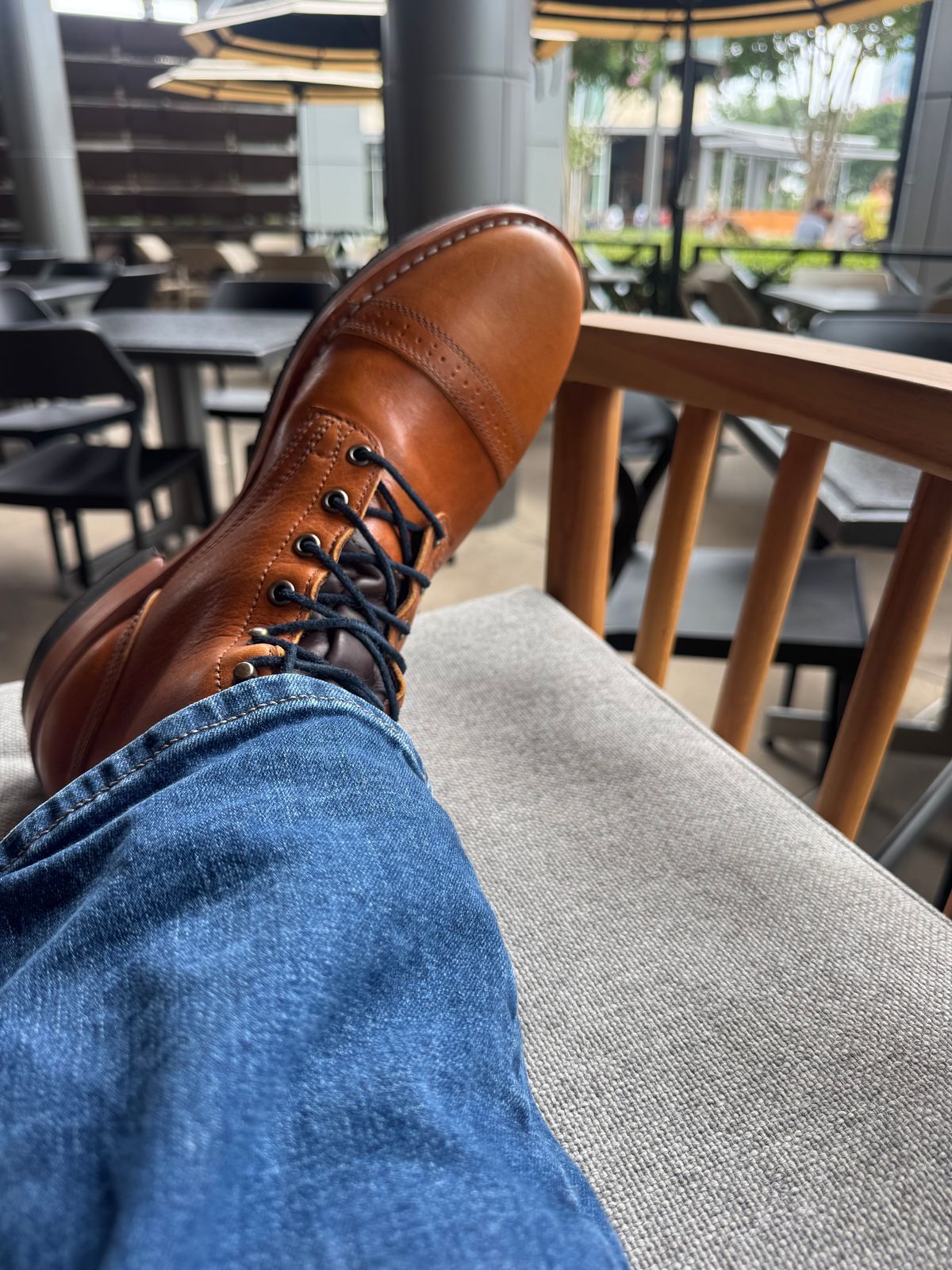Photo by BamaBoyinTx on May 17, 2026 of the Nicks Lace Up Heritage in Horween Acorn Aspen Double Horsefront.