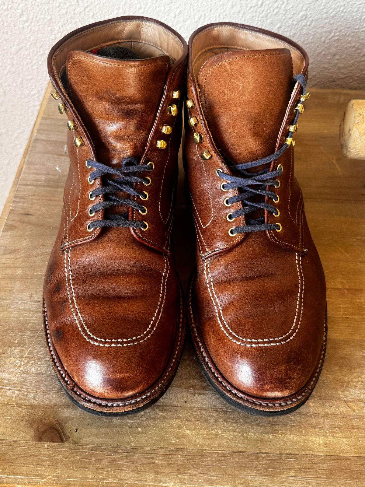 Photo by BamaBoyinTx on July 19, 2025 of the Alden Indy Boot in Horween Natural Chromexcel.