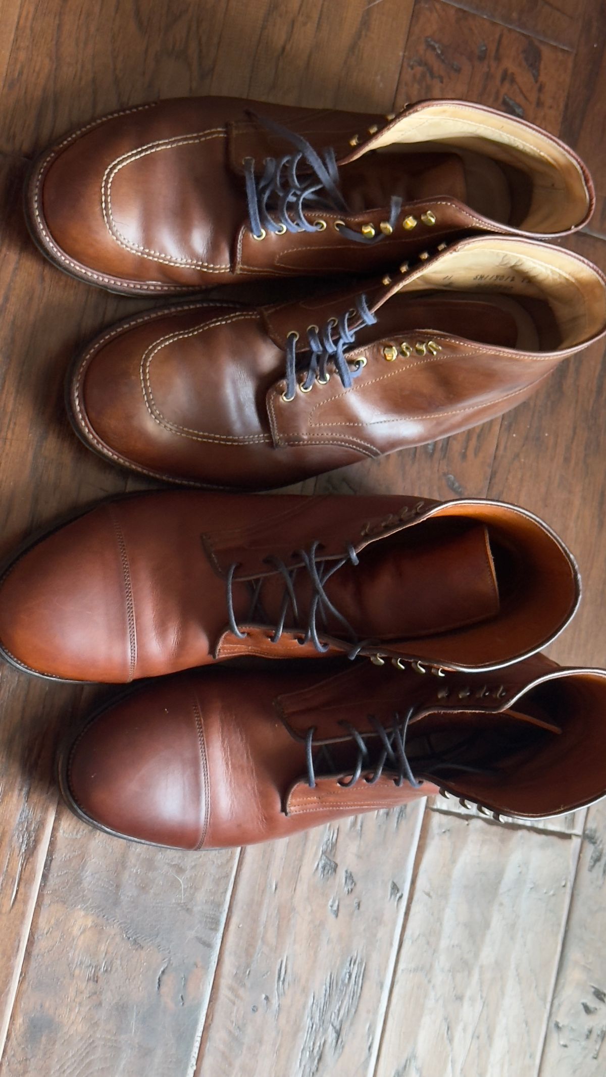 Photo by BamaBoyinTx on August 24, 2025 of the Alden Indy Boot in Horween Natural Chromexcel.