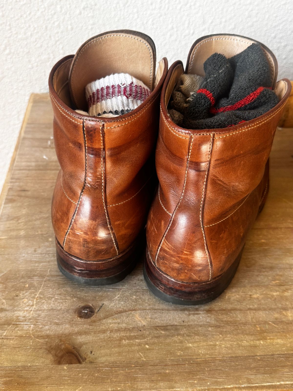 Photo by BamaBoyinTx on July 19, 2025 of the Alden Indy Boot in Horween Natural Chromexcel.