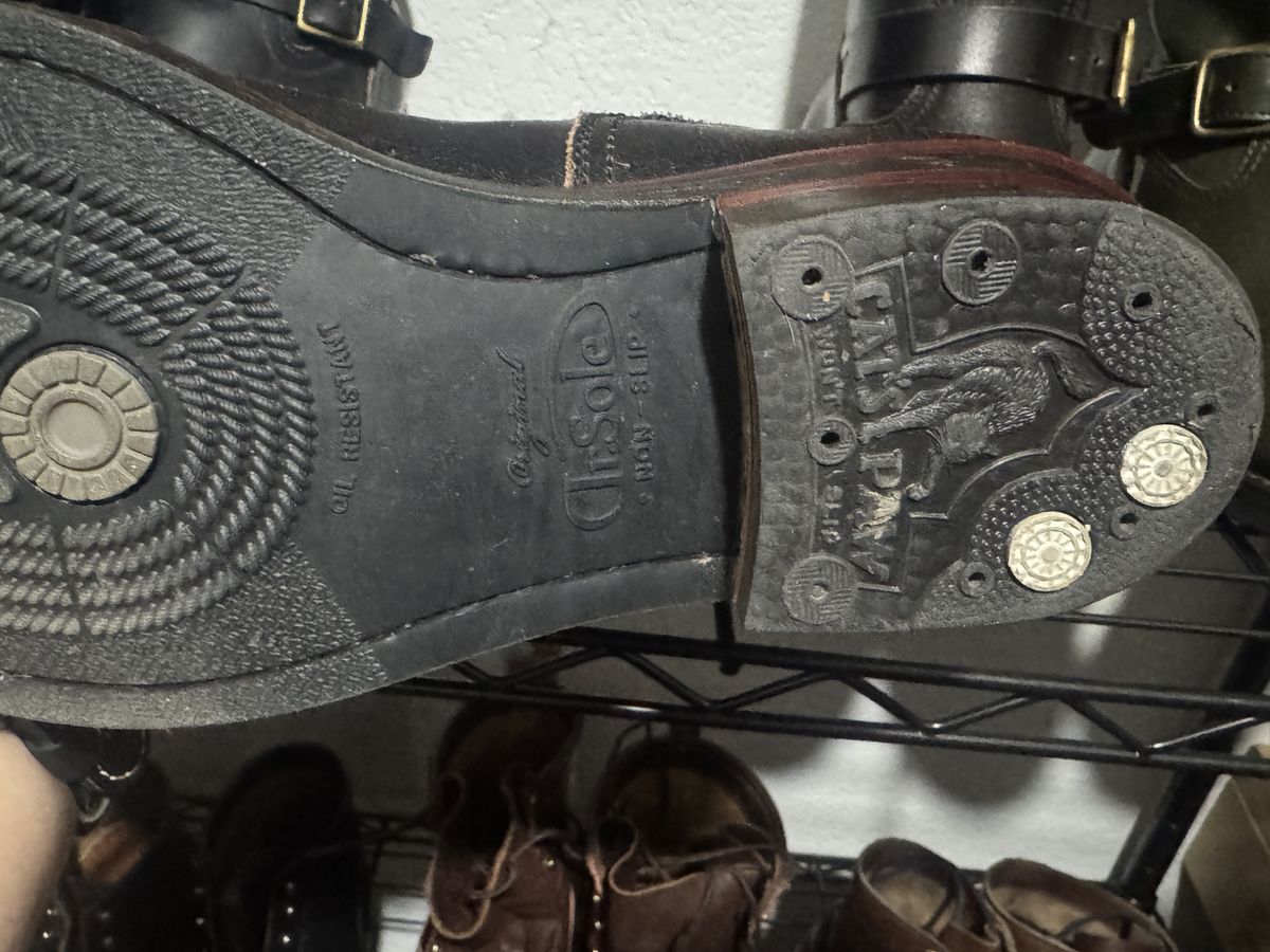 Photo by BamaBoyinTx on July 15, 2025 of the Briselblack The Keeper 'Type 2' Engineer Boot in Horween Black Waxed Flesh.