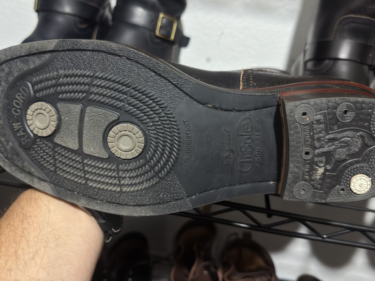 Photo by BamaBoyinTx on July 15, 2025 of the Briselblack The Keeper 'Type 2' Engineer Boot in Horween Black Waxed Flesh.