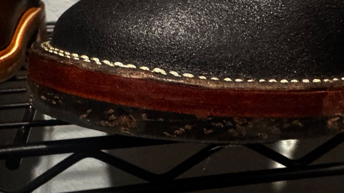 Photo by BamaBoyinTx on August 1, 2025 of the Briselblack The Keeper 'Type 2' Engineer Boot in Horween Black Waxed Flesh.