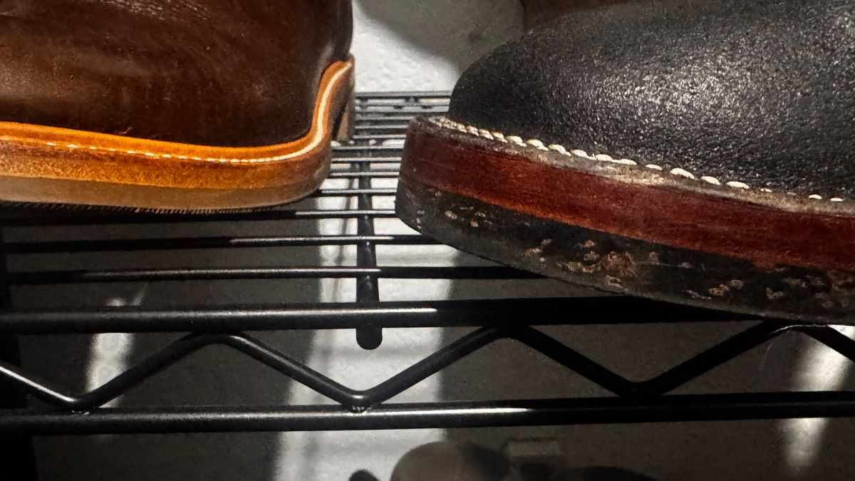 Photo by BamaBoyinTx on August 1, 2025 of the Briselblack The Keeper 'Type 2' Engineer Boot in Horween Black Waxed Flesh.