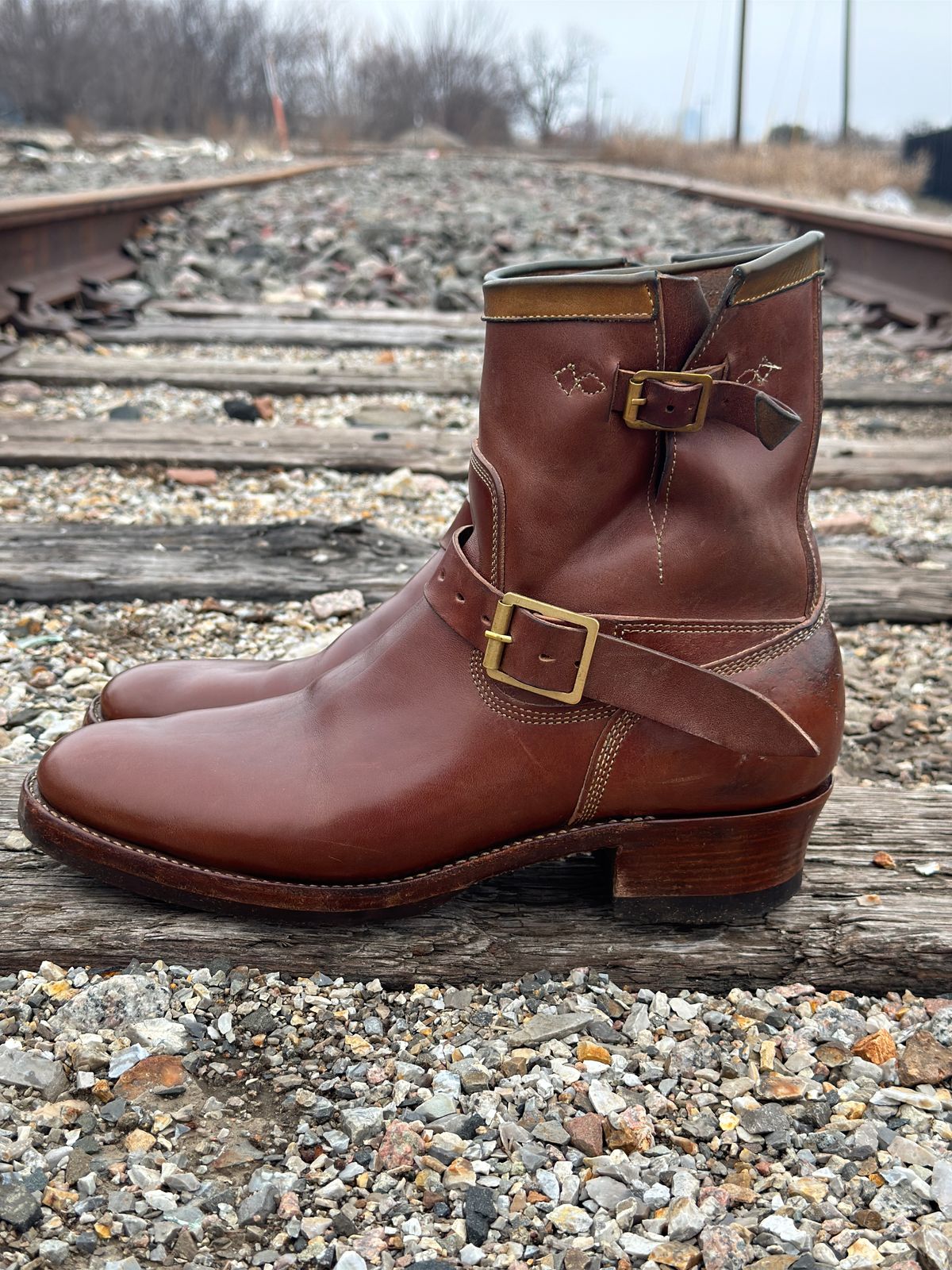 Photo by BamaBoyinTx on February 4, 2025 of the Role Club Engineer Boots in Maryam Toscanello TPR Horsebutt.