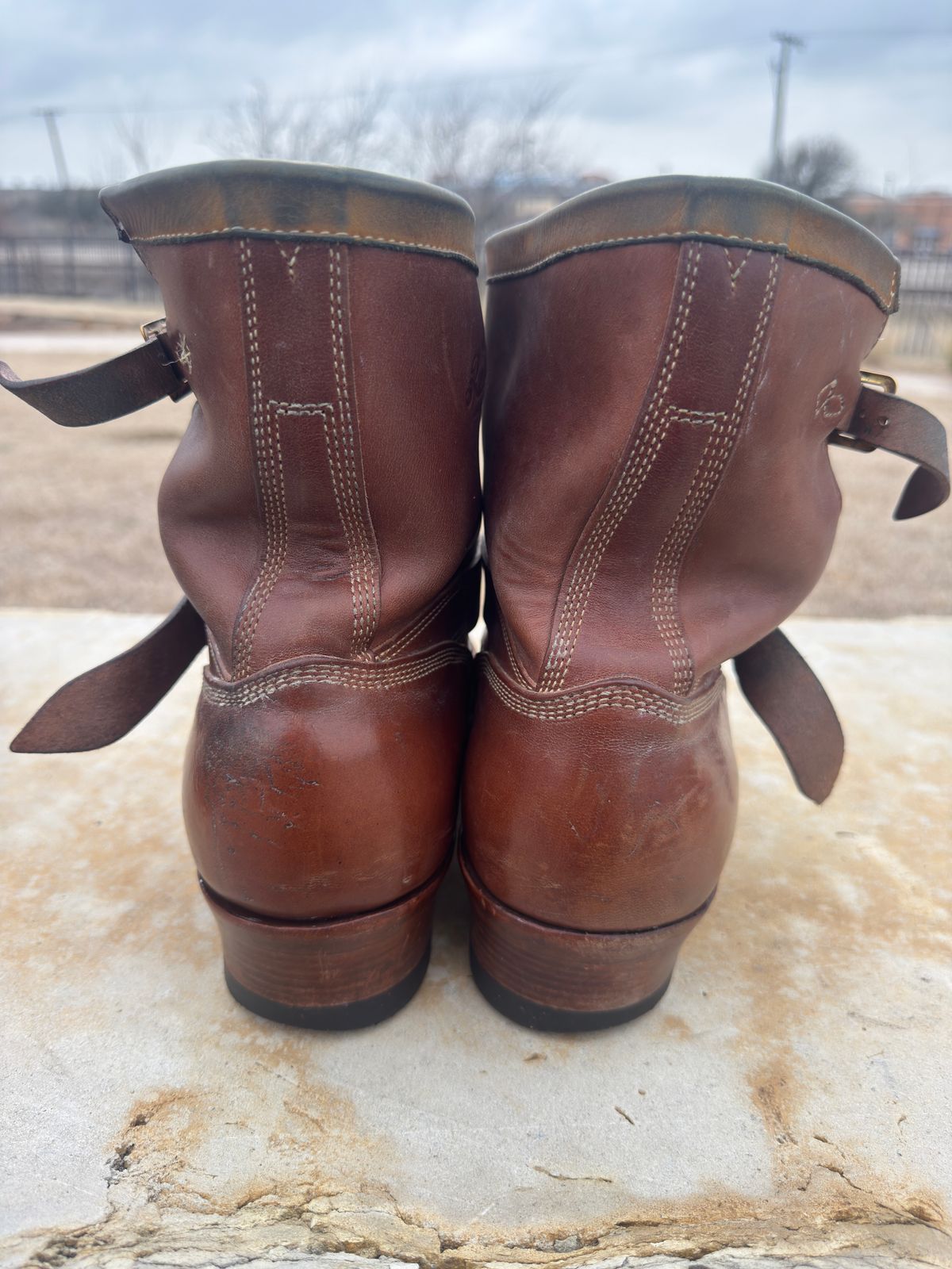 Photo by BamaBoyinTx on March 3, 2025 of the Role Club Engineer Boots in Maryam Toscanello TPR Horsebutt.