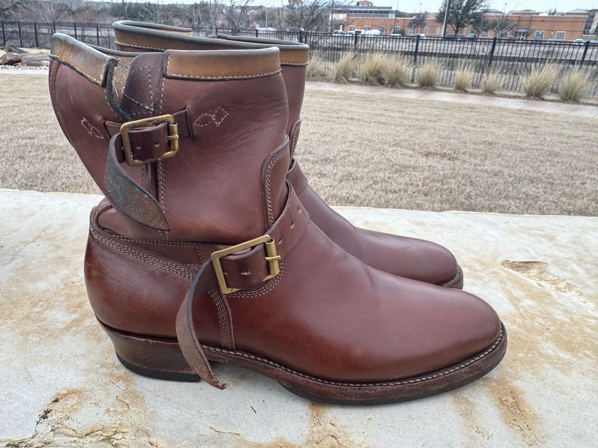 Photo by BamaBoyinTx on March 3, 2025 of the Role Club Engineer Boots in Maryam Toscanello TPR Horsebutt.